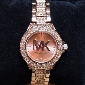 Michael Kors Designer Pavé Crystal Watch Rose Gold Tone MK6381